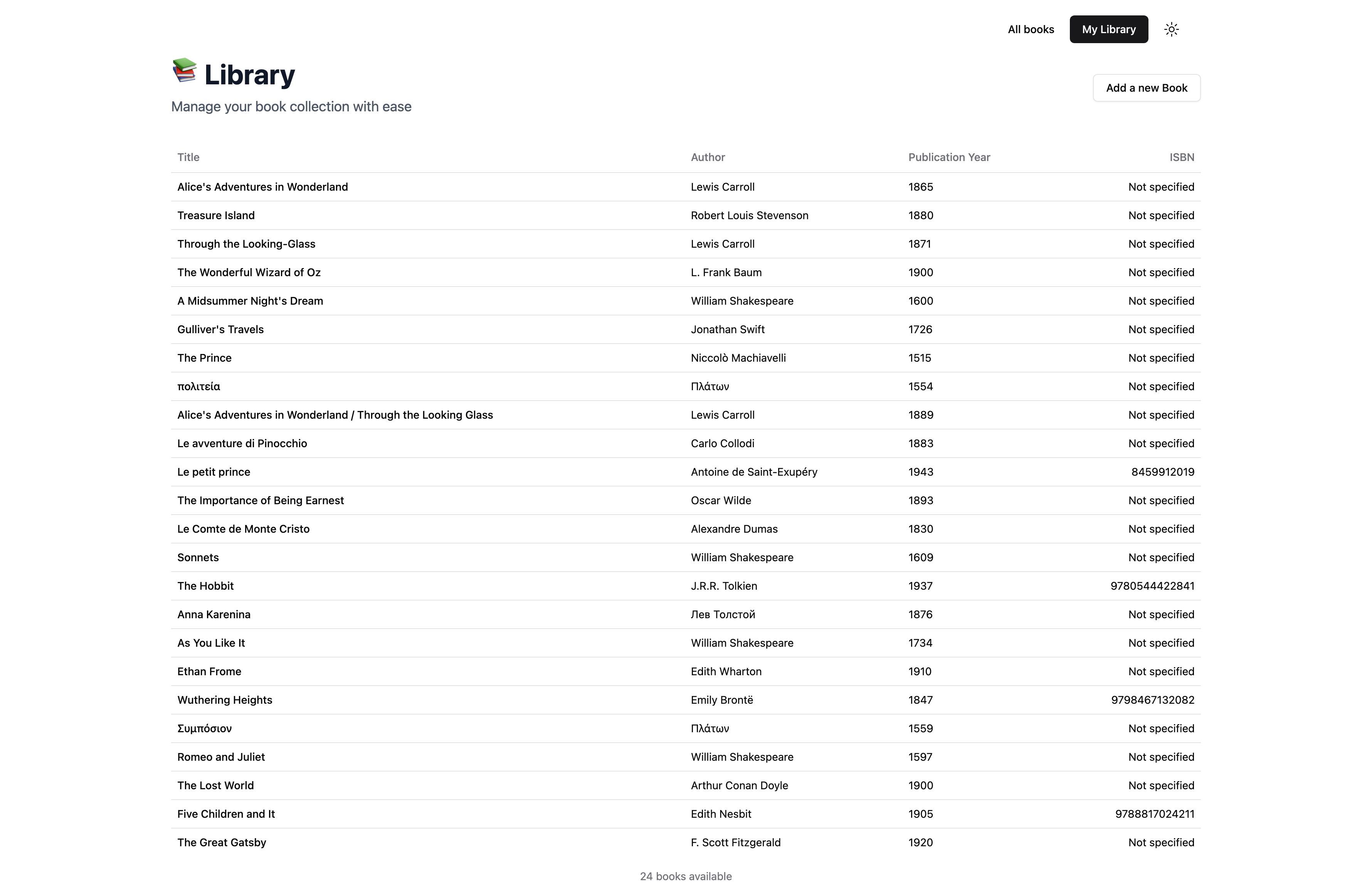 Books CRUD Application