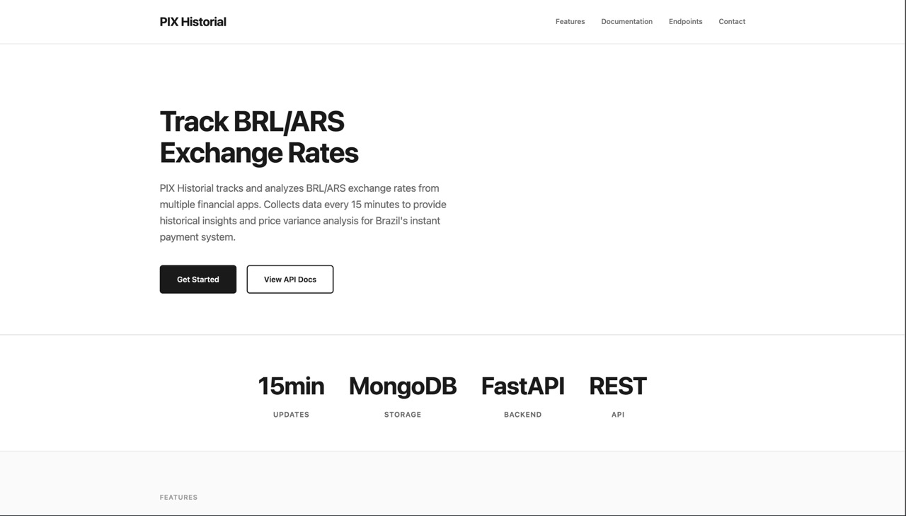 PIX Exchange Rate Tracker